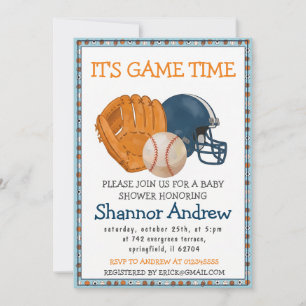 Personal Simple Sports Baby Shower Invitation