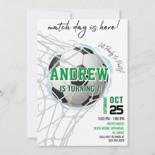 Personal Soccer Birthday Invitation