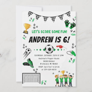 Personal Soccer Birthday Party Invitation