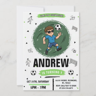 Personal Soccer Birthday Party Invitation