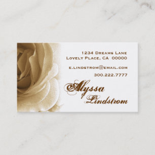 Personal Soft Sepia and Cream Rose Business Card