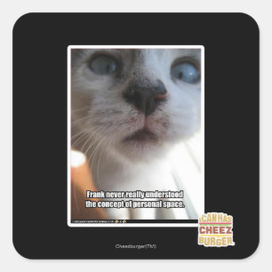 Personal Space Square Sticker