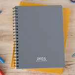 Personal Stationery • Dusty Blue Weekly Planner<br><div class="desc">Simple personal stationery annual planner. 12 month planner with monthly overviews and weekly planning sheets. Contact for assistance in personalising.</div>
