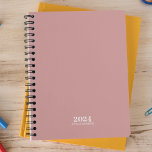 Personal Stationery • Dusty Rose Weekly Planner<br><div class="desc">Simple personal stationery. Crimson red annual planner. 12 month planner with monthly overviews and weekly planning sheets. Contact for assistance in personalising.</div>