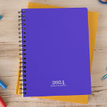 Personal Stationery • Electric Blue Weekly Planner<br><div class="desc">Simple personal stationery annual planner. 12 month planner with monthly overviews and weekly planning sheets. Contact for assistance in personalising.</div>