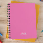 Personal Stationery • Hot Pink Weekly Planner<br><div class="desc">Simple personal stationery annual planner. 12 month planner with monthly overviews and weekly planning sheets. Contact for assistance in personalising.</div>