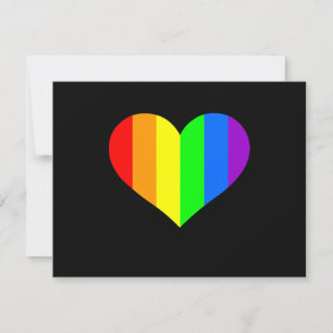 Personal Stationery: Rainbow Heart Invitation