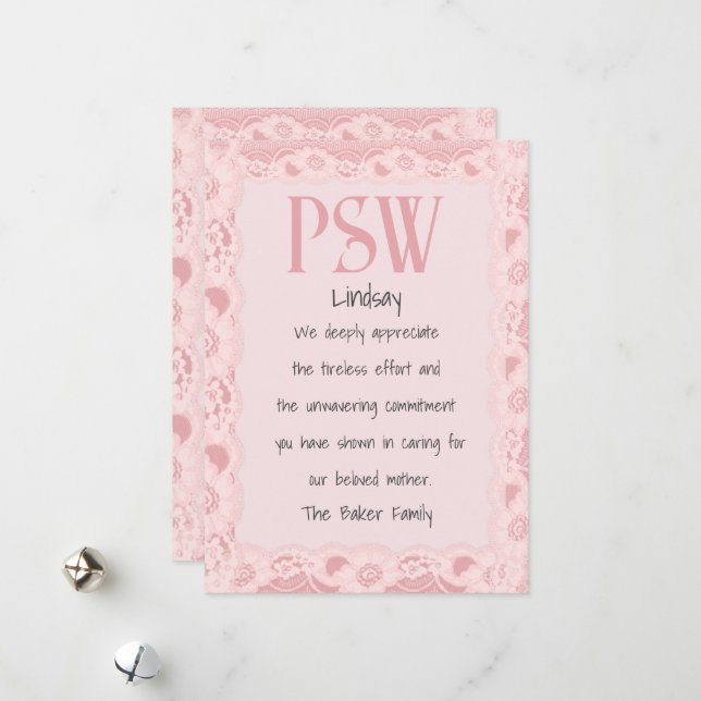 Personal Support Worker Holiday Card (Front/Back In Situ)