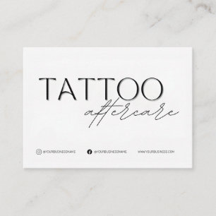 Personal Tattoo Aftercare Card Template with Icon