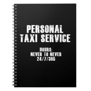 Personal Taxi Service (White) Notebook