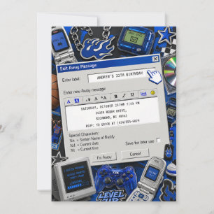 Personal Teen Y2K Birthday Invitation