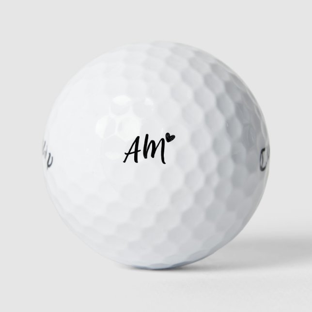 Personal Touch Customisable Initials Birthday Gift Golf Balls (Front)