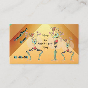 Personal Trainer 3.5" x 2.0" Business Card