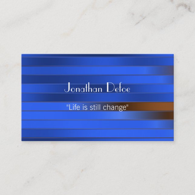 Personal Trainer Blue Business Card (Front)