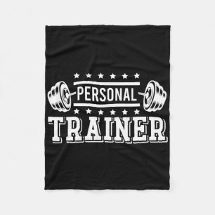 Personal Trainer Bodybuilding Fitness Instructor W Fleece Blanket