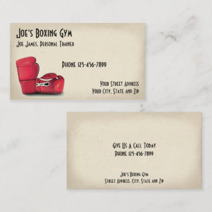 Personal Trainer Boxer Gym Business Card