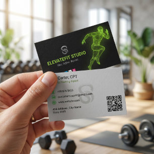 Personal Trainer Business   Black Green Card