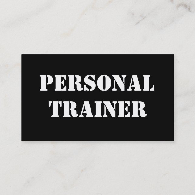 Personal Trainer Business Card (Front)