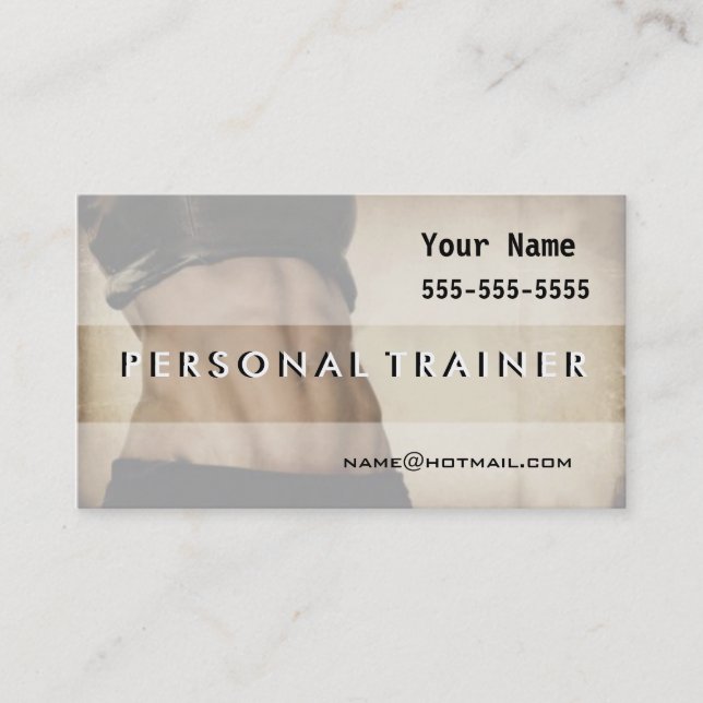 Personal Trainer Business Card (Front)