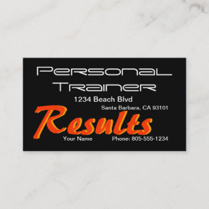 Personal trainer business card