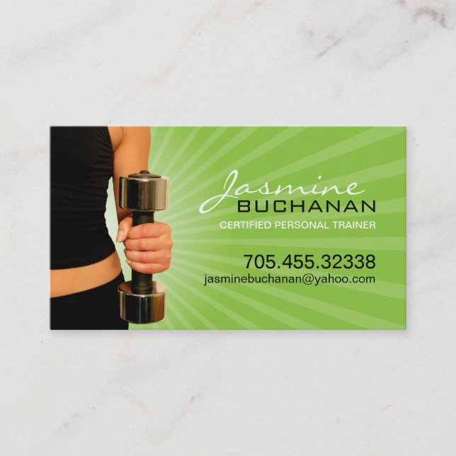 Personal Trainer Business Card Template (Front)