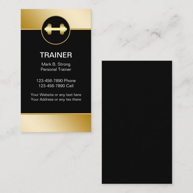 Personal Trainer Business Cards (Front/Back)