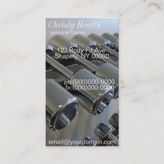 Personal Trainer Business Cards (Front)