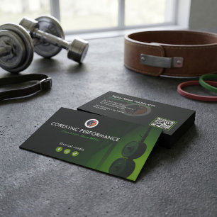 Personal Trainer Business   Elegant Black Card