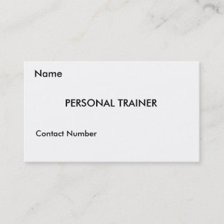 PERSONAL TRAINER Card