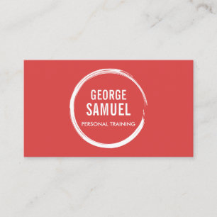 PERSONAL TRAINER CHALK SKETCH LOGO BUSINESS CARD