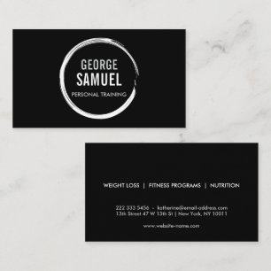 PERSONAL TRAINER CHALK SKETCH LOGO BUSINESS CARD