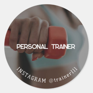 Personal trainer classic round sticker