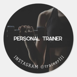 Personal trainer classic round sticker