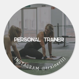 Personal trainer classic round sticker