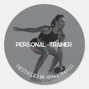 Personal trainer classic round sticker