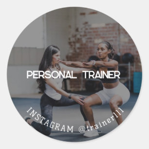 Personal trainer classic round sticker