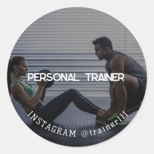 Personal trainer classic round sticker