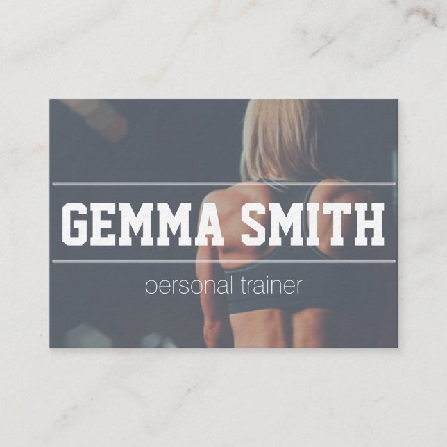 personal trainer custom business card (Front)