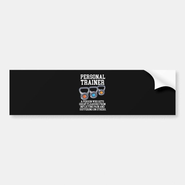 Personal Trainer Definition Bumper Sticker (Front)
