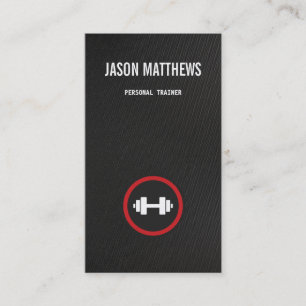 Personal Trainer Dumbbell Logo Fitness Training Business Card