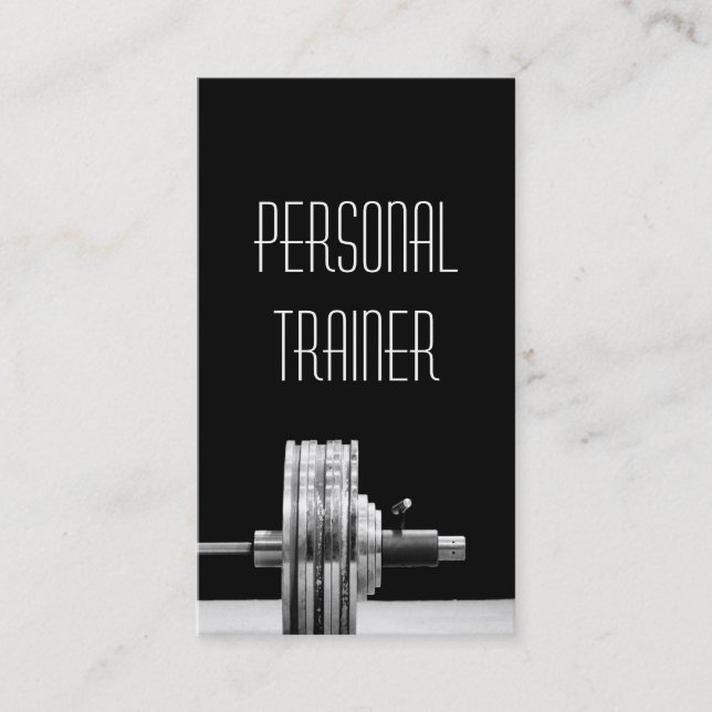 Personal Trainer, Exercise, Gym Fitness Business Business Card (Front)