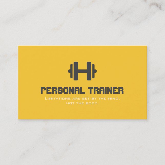 Personal Trainer Exercise Gym Fitness Business Card (Front)