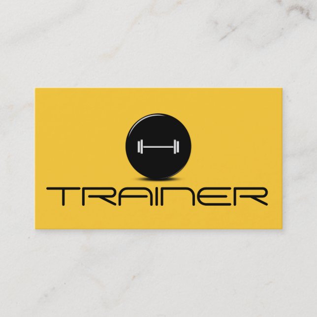 Personal Trainer Exercise Gym Fitness Business Card (Front)