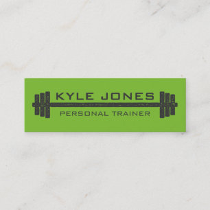 Personal Trainer Fitness barbell weight Mini Business Card