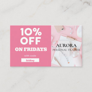 Personal Trainer Fitness Business Card