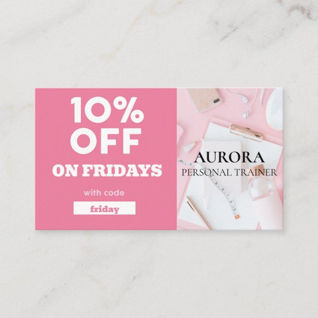 Personal Trainer Fitness Business Card (Front)