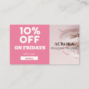 Personal Trainer Fitness Business Card