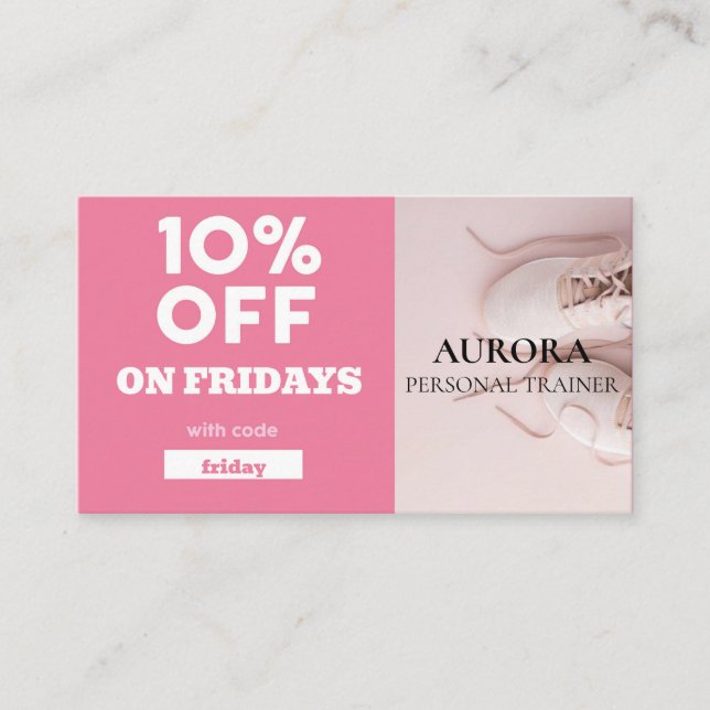 Personal Trainer Fitness Business Card (Front)