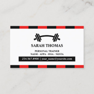 Personal Trainer Fitness Business Card