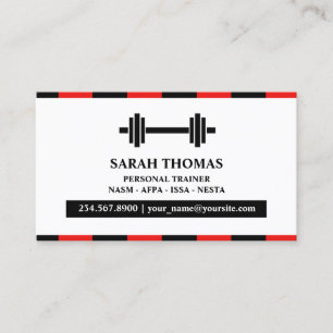 Personal Trainer Fitness Business Card
